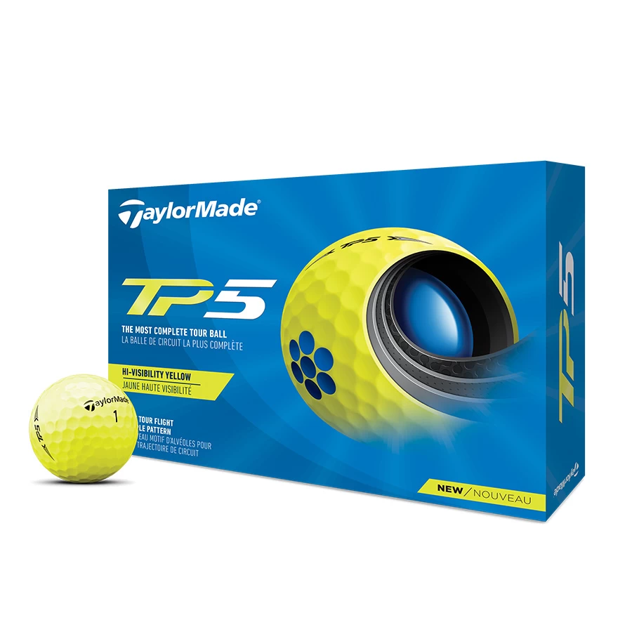 TaylorMade TP5 Yellow Golf Balls 1 TaylorMade TP5 Yellow Golf Balls