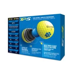 TaylorMade TP5 Yellow Golf Balls 5 TaylorMade TP5 Yellow Golf Balls -Golf Equipment Store TA467 zoom D3