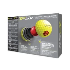 TaylorMade TP5x Yellow Golf Balls 5 TaylorMade TP5x Yellow Golf Balls -Golf Equipment Store TA469 zoom D3